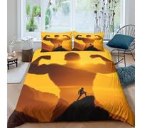 fitness motivational Funda Edredon Microfibra de poliéster 3 Piezas Diseño 3D con Cremallera fitness motivational Funda de Edredón incluye Fundas de Almohada Transpirable for Adultos King（220x240cm）