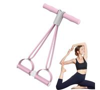 Fitness Pedal Puller-4 Tubos Resistencia Banda de Entrenamiento | Cuerda de ejercicio para estiramiento de cuerpo completo, cintura, brazo, pierna y bucle central, equipo de fitness portátil para