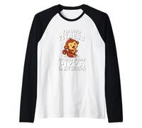 Fitness Pizza Pet Monkey Lover Camiseta Manga Raglan