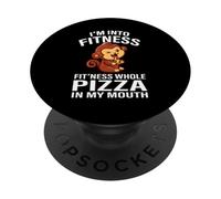 Fitness Pizza Pet Monkey Lover PopSockets PopGrip Adhesivo