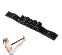 Fitness Resistance Band for Stretching and Yoga - 8 Section Elastic Stretch Strap with Numbered Resistance Bands and Handles for Full Body Exercise & Flexibility Training (Gris)
