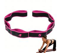 Fitness Resistance Band for Stretching and Yoga, Elastic Numbered Resistance Band, 8 Loops Fashion Puller Stretch for Female Glutes Shaping (Pink)