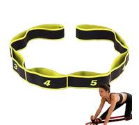 Fitness Resistance Band for Stretching and Yoga, Elastic Numbered Resistance Band, 8 Loops Fashion Puller Stretch for Female Glutes Shaping (Yellow)