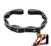 Fitness Resistance Band for Stretching and Yoga, Elastic Numbered Resistance Band, 8 Loops Fashion Puller Stretch for Female Glutes Shaping (Gray)