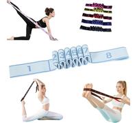 Fitness Resistance Band for Stretching and Yoga, Fashion Puller Exercise, Numbered Resistance Band with Handles for Arms, 8 Loops Elastic Exercise Bands for Yoga, Stretching, Fitness (G1)