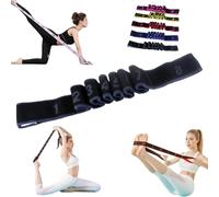 Fitness Resistance Band for Stretching and Yoga, Fashion Puller Exercise, Numbered Resistance Band with Handles for Arms, 8 Loops Elastic Exercise Bands for Yoga, Stretching, Fitness (E1)