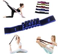 Fitness Resistance Band for Stretching and Yoga, Fashion Puller Exercise, Numbered Resistance Band with Handles for Arms, 8 Loops Elastic Exercise Bands for Yoga, Stretching, Fitness (D1)