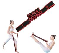 Fitness Resistance Band for Stretching and Yoga, Fitness Resistance Bands with Handles, Numbered Resistances Bands for Yoga Stretching Pilates (Red,8 Grids)