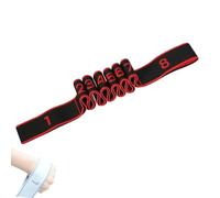Fitness Resistance Band for Stretching and Yoga, Number Stretch Resistance Band with Clear Markings, Adjustable Bands for Full Body Stretching (Red,#A)