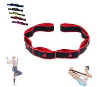 Fitness Resistance Band for Stretching and Yoga, Resistance Bands with Handles for Arms, Leg Stretcher Strap Workout Equipment, for Yoga, Stretching, Pilates, Fitness (Red)