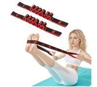 Fitness Resistance Bands, Fitness Resistance Band for Stretching and Yoga, 8-Section Elastic Training Bands for Yoga, Stretching, Pilates (2pcs A)