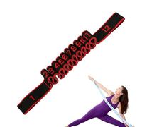 Fitness Resistance Bands with Handles, Numbered Fitness Resistance Band For Stretching and Yoga, Fashion Puller Exercise for Full Body Stretching Shaping, Soft and Comfortable (Black & Red,12-grids)