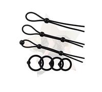 Fitness RING - Accesorios deportivos masculinos 7 piezas fáciles de usar negro varios tamaños silicona suave bien diseñado para proteger su privacidad