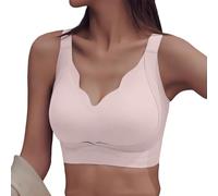 Fitness Sachen Bügel, Push-up-BH, Anti-schlaffe Brüste, Unterstützung, Lifting-BHS für ältere Frauen Yoga Outfit Damen, Rosa., XL