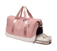 Fitness Shoulder Bag, Women Gym Sports Pack, Impermeable Compartment Bag for Shoes and Gear, Comfortable Sling Design, Workout, Travel Girls Daily Ejercise, rosa, Se référer au descriptif, Consulte la