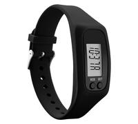 Fitness Step Watch - Bracelet Pedometer for Daily Travel | TPU with Electronic Components, No Phone No App Required, Time Display Calorie Counter Distance for Walking Running