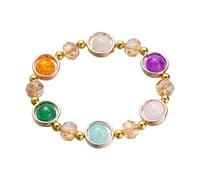 Fitness Tech - Pulsera de esmalte de colores agrietados para uso diario como aretes de Bella para compañeros de clase y amigas, talla única, Acrílico, No es una piedra preciosa