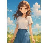 Fitness Tracking Journal - Country Meadow Girl: Track workouts, hydration, mood, and goals with a serene fitness planner.