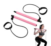 Fitnessstange - 1,5 cm Multifunktionale Gymnastikstange, Trainingsgerät | Stahlrohr Eva- Latexseil Widerstandsbänder Anfänger Workout Heimsport Krafttraining Arme Bauch Beine Gesäß Muskelaufbau S