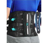 Fitomo Faja Lumbar Hombre Mujer con Soporte Ergonómico y Férulas de Fibra de Carbono, Tejido de Malla Ultra Fino, Faja Lumbar para Dolor Espalda, Ciática, Trabajo, Postura