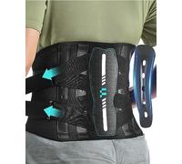 Fitomo Faja Lumbar Hombre Mujer con Soporte Ergonómico y Férulas de Fibra de Carbono, Tejido de Malla Ultra Fino, Transpirable Faja Lumbar para Dolor Espalda, Ciática, Trabajo, Postura
