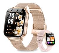 Fitoncloud Reloj Inteligente Mujer con 1000mAh Batería, 1.83" HD Smartwatch Mujer con Llamadas, Función Femenina/Sueño/Pulsometro/Podómetro, 100+ Modos Deportivos Smart Watches Android iOS, Rosa Oro