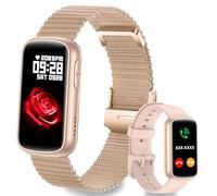 Fitonme Reloj Inteligente Mujer, 1.47" Smartwatch con Llamada Bluetooth, Monitor De Frecuencia Cardíaca/Oxígeno En Sangre/Sueño/Podómetro, 140+ Modos Deportivos,Ros Oro Rosa