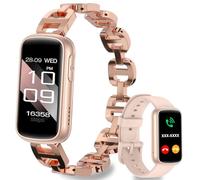 Fitonme Reloj Inteligente Mujer, 1.47" Smartwatch con Llamada Bluetooth, Monitor De Frecuencia Cardíaca/Oxígeno En Sangre/Sueño/Podómetro, 140+ Modos Deportivos,Oro Rosa