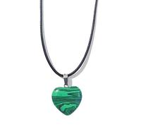 Fitooles Collar con colgante de cuarzo rosa de malaquitas naturales para mujeres y hombres, 3.51x2.34in, tela