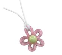 Fitooles Collar con colgante de flor de rosa hecho a mano para mujeres y niñas, cadena de clavícula de flores de resina, regalos únicos para el día de San Valentín, 50+5cm The size of the flower is