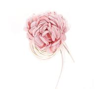 Fitooles Collar de flores de tela hecho a mano, ajustable, diseño floral, elegante, cadena de cuello para mujer, 200cm, tela