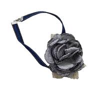 Fitooles Collar estético simple de rosas grandes, cadena de clavícula simple para mujeres y niñas, joyería de boda y fiesta, 8cm, tela