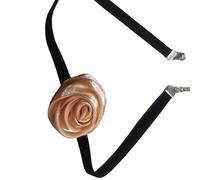 Fitooles Collares de flores, cadena delicada para el cuello, joyería de moda para mujer, dije vintage, 30+5cm flower 3cm, Terciopelo