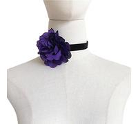 Fitooles Elegante cadena de clavícula de rosas para otoño e invierno, cuello delicado, Flowers 10cm, tela