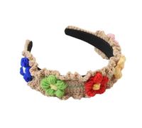 Fitooles Elegantes bandas anchas para el pelo para cabina de fotos, diadema ancha con flores para música