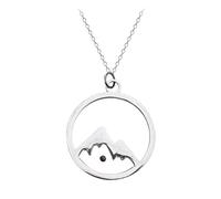 Fitooles Faith Can Move Mountains - Collar de acero inoxidable chapado en oro y plata, 2.73x1.95in, Acero inoxidable