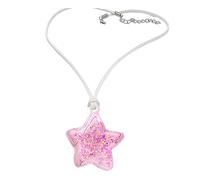 Fitooles Gargantilla con colgante de estrella y lentejuelas para mujer, elegante lazo anudado, cadena ajustable, estudiante coreano, 4cm, Acrílico