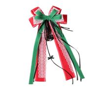 Fitooles Gargantilla con lazo grande, collar de cuerda de cera, cadena ajustable, collar versátil de Navidad, joyería para mujer, 7.8x5.85in, Satén, lana