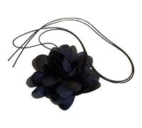 Fitooles Gargantilla floral única hecha a mano, exquisita cadena con flores vintage de tela para mujer, Size:Approx.186cm/73.22inches, tela
