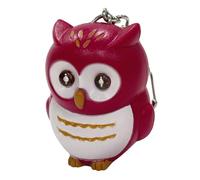 Fitooles Llavero de animales de dibujos animados con forma de luz LED integrada ABS portátil para uso diario, Búho, Talla única