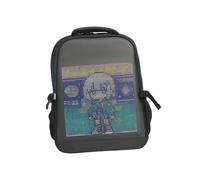 Fitooles Mochilas para laptop con pantalla programable para motocicleta, impermeable, bolsa LED, regalo para hombres y mujeres, Black