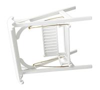 Fitooles Pequeño columpio de madera pintada en blanco para escenas y actividades creativas de narración de historias, columpio artístico en miniatura