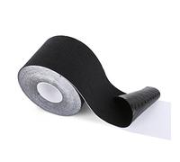 FITOP Rollo de Cinta de Kinesiología de Algodón 5 m x 5 cm (Negro)