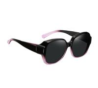 Fitover - Gafas de sol para hombre | Gafas de sol UV | para mujer que llevan gafas de coche, , lentes polarizadas, protección UV400, accesorios ligeros, cómodas, color negro, 1 pieza, E, Siehe
