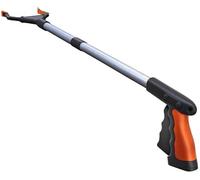FitPlus PowerGrip T9 - Herramienta de agarre para agarrar, mandíbula ancha, plegable, cable de acero, con 96 puntos de agarre para un agarre firme, 32 pulgadas con imán (naranja, 32 pulgadas (paquete