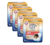 FitRight Fresh Start Forros para mujer, ahora con adhesivo más fuerte, incontinencia, fugas de vejiga y almohadillas posparto con el poder de control de olores de ARM & Hammer, absorción de luz (30