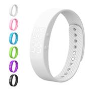 Fits=leeps Alarm Clock Watch, Fitsl=eeps Alarm Bracelet, Silent Vibration Wake Up Wristband, Snooze-Free Smart Watch for Men and Women (White)