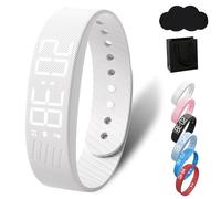 Fitsleeps Alarm Clock Watch, 2025 Silent Vibrating Alarm Wristband for Heavy Sleepers, Vibration Alarm Pro, 100% Wake-Up Bracelet Smart Wrist Alarms for Teens, Men and Women (White)