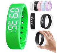 Fitsleeps Alarm Clock Watch, Vibrating Fitsleepsalarm Clock Watch For Heavy Sleepers, Waterproof Rechargeable Vibrating Wrist Alarm Clocks Activity Tracker Digital Watches Men Women(Verde,1PCS)