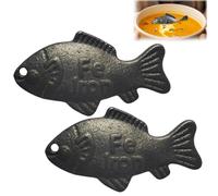 FiTspi 2 piezas de pescado de hierro para cocinar y aliviar la deficiencia, fuente natural de hierro, alternativa al suplemento de hierro, ideal para menstruadores y veganos